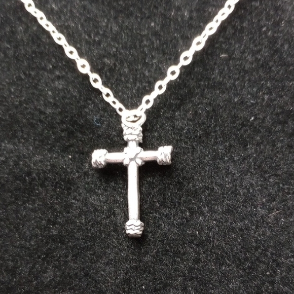 Sterling Silver Cross Pendant Necklace - Picture 2 of 11